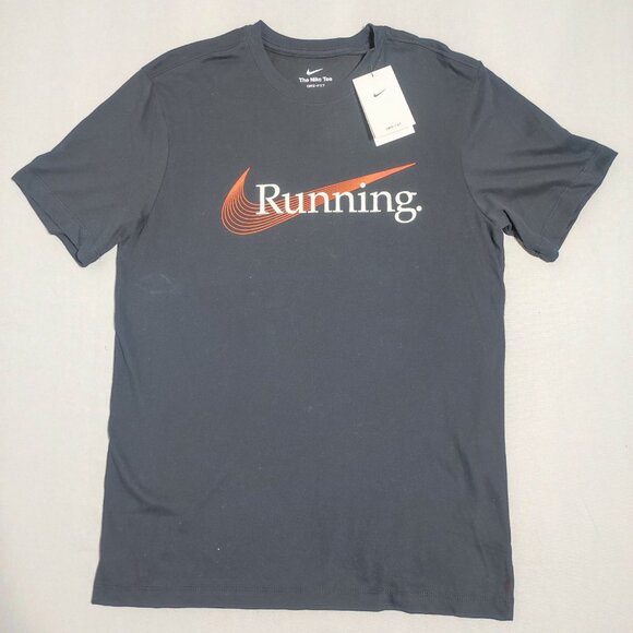 Nike Running Dri-Fit Tee men's size M dark blue short sleeve NWT - Picture 1 of 11